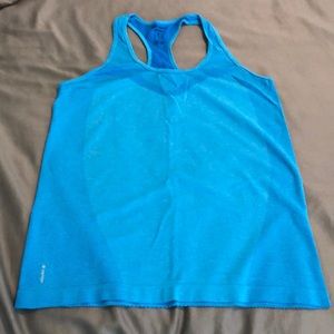 Blue workout tank top